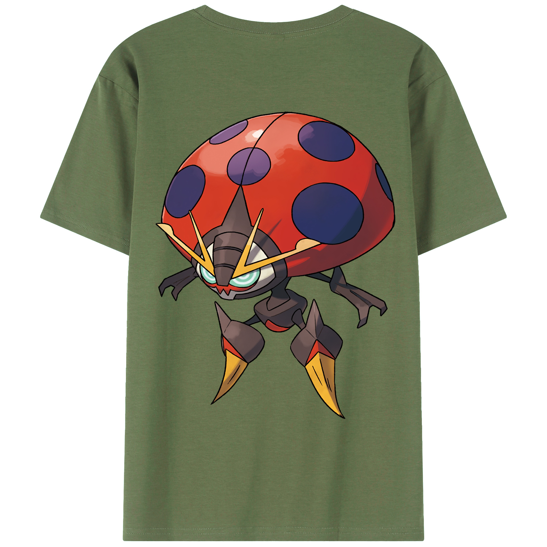 （画像用） ポケットモンスター Pokémon 綿100％ メンズ半袖Tシャツ（バックプリント） 通気性